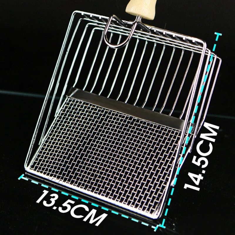 Pala de arena para gatos, mango de madera de acero inoxidable, fácil de oxidar, lavable, pala de arena para gatitos, herramienta de limpieza de inodoro para gatos - imagen 5