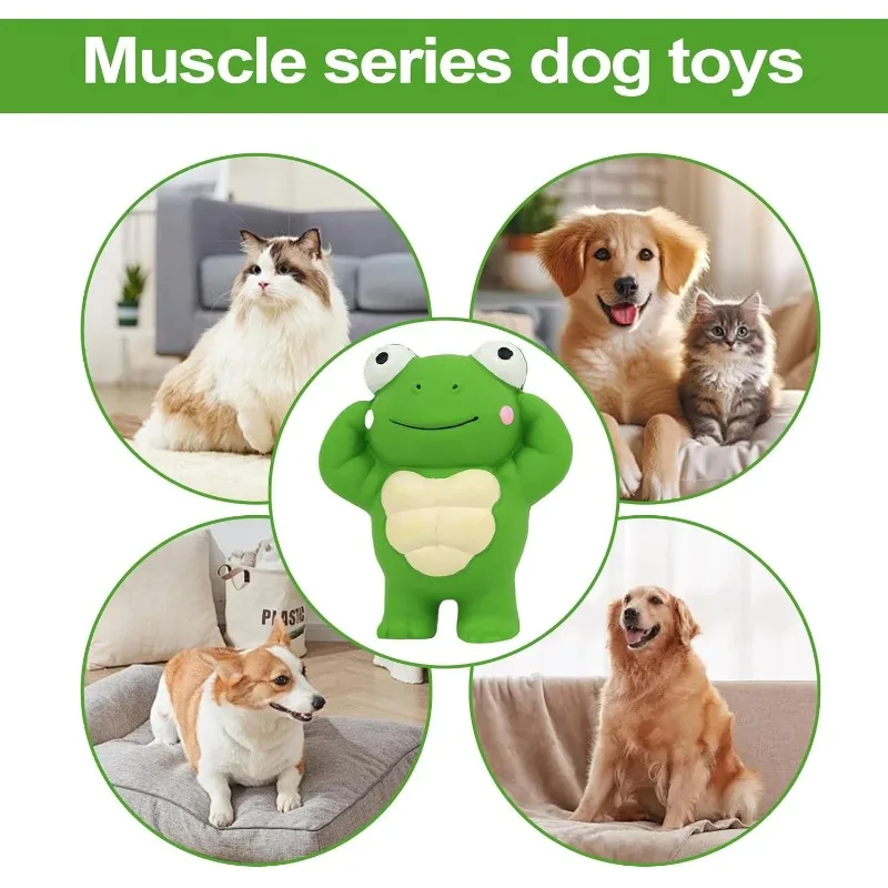 Juguetes de goma chirriantes para perros, juguete para masticar de látex para cachorros, juguete con sonido, pelota resistente a mordeduras, suministros para mascotas para perros pequeños, medianos y grandes - imagen 4