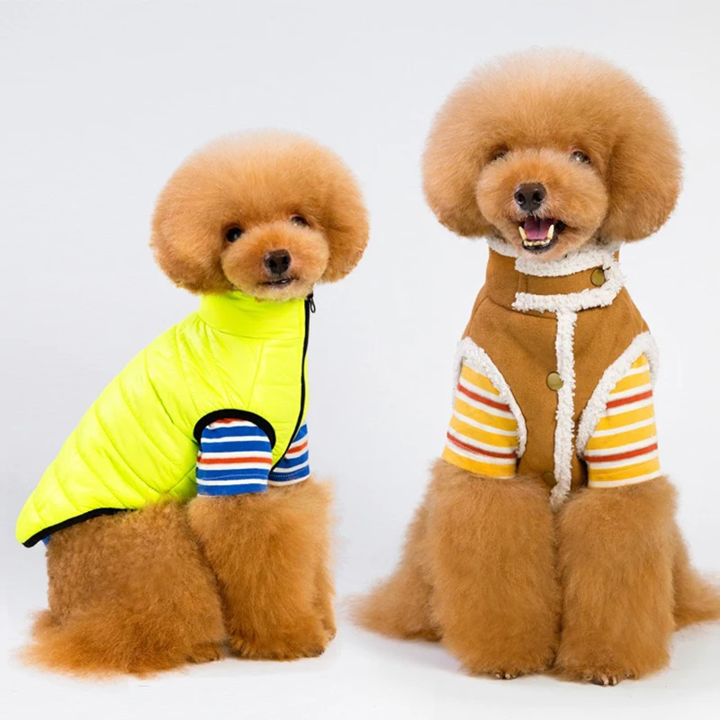 Ropa a rayas para mascotas para perros York, camiseta de algodón suave transpirable para gatitos, monos, sudaderas con parte inferior para cachorros de ocio al aire libre - imagen 4