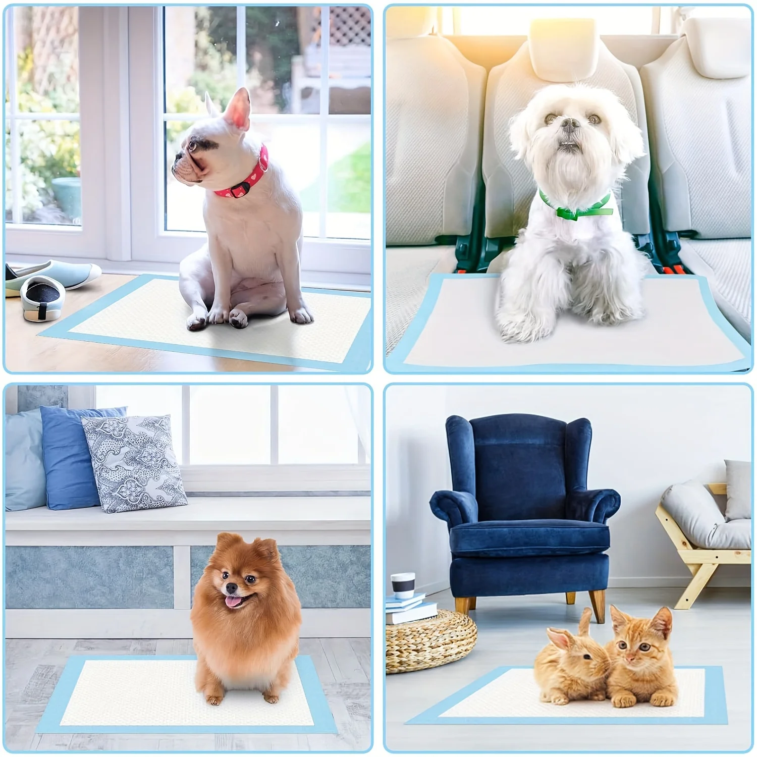 100 Uds./200 Uds. Pañales para mascotas, almohadillas de orina gruesas para perros, pañales para perros, productos para mascotas; Entrenamiento de higiene del dispositivo educativo para perros, utilizado para - imagen 4