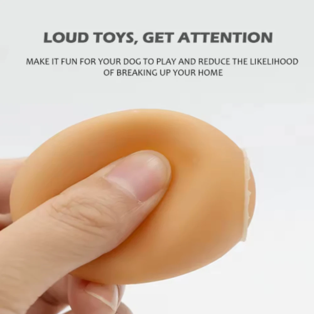 5 uds. De juguetes para perros pequeños y chillones de dibujos animados para perros pequeños, tenis para mascotas para perros, chirriadores pequeños, huevos - imagen 5