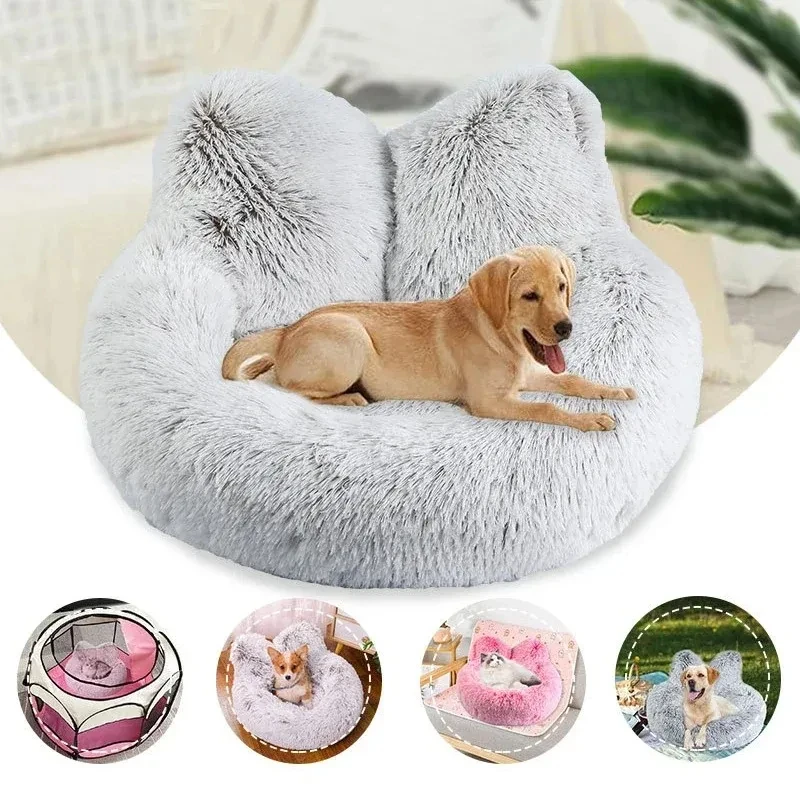 Cama de felpa súper suave para gatos, estera cálida de invierno, cojín para perros, alfombrillas para dormir para gatos, Nesk, perrera para cachorros, cama para mascotas, sofá, colchón - imagen 3