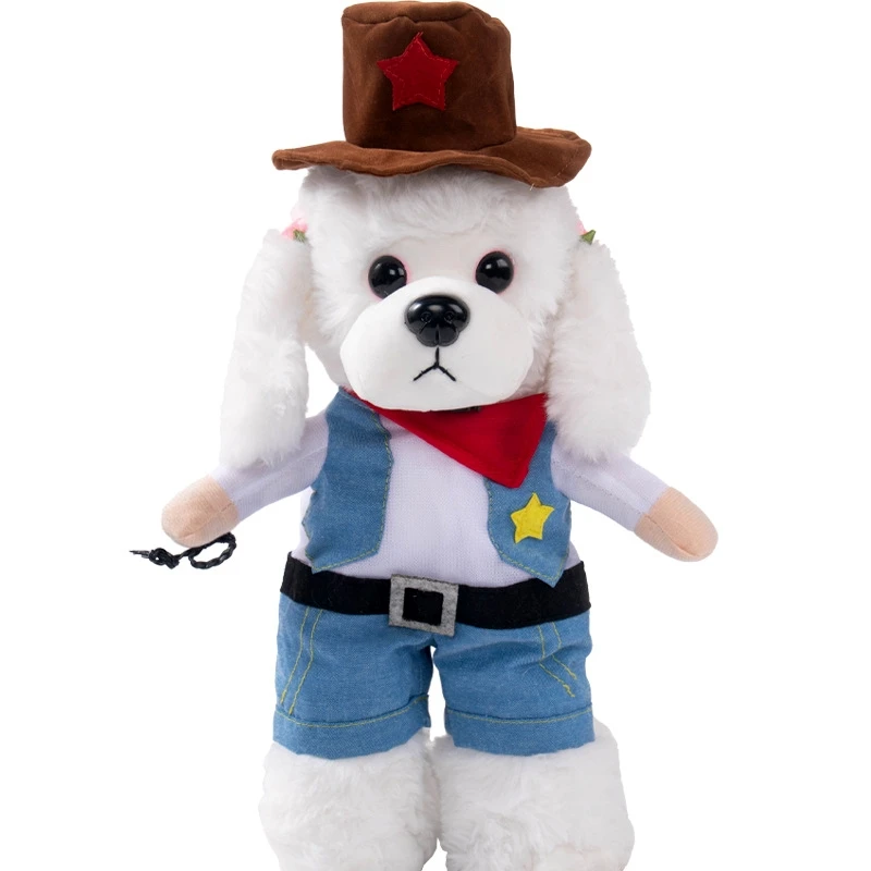 Ropa divertida para perros, conjunto de sudadera, traje grande para Cosplay, ropa para mascotas, disfraz de fiesta, tela para la cara, trajes cómicos, mono de vestido de Halloween - imagen 5