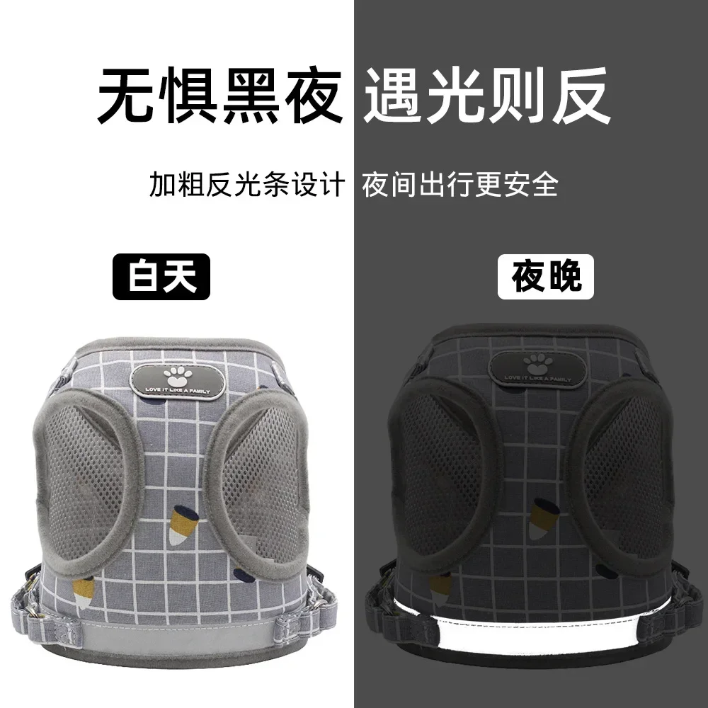 Nuevo Correa para el pecho para mascotas, correa reflectante y transpirable para perros, chaleco para perros pequeños, correa para mascotas - imagen 3