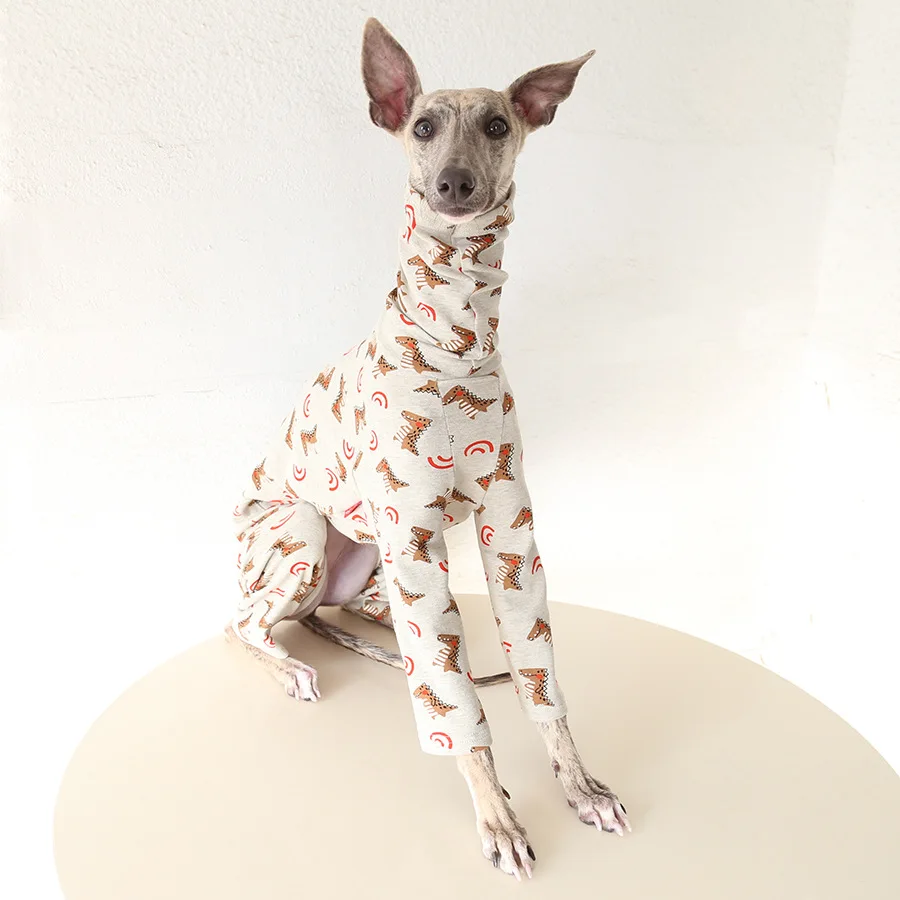 Pijamas de algodón para perros con dinosaurios - galgos italianos - imagen 4