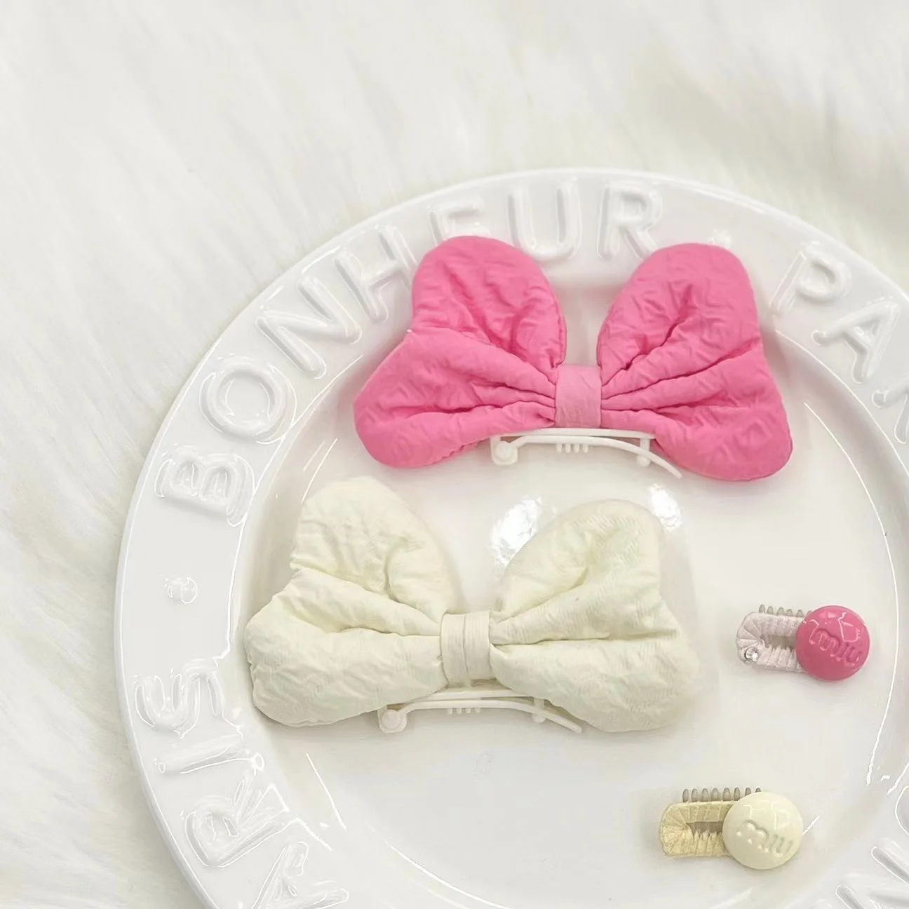 Pinza para el pelo con lazo para mascotas, accesorio para perros y gatos, color rosa, delicado, encantador, dulce, Yorkshire, Marzis - imagen 2