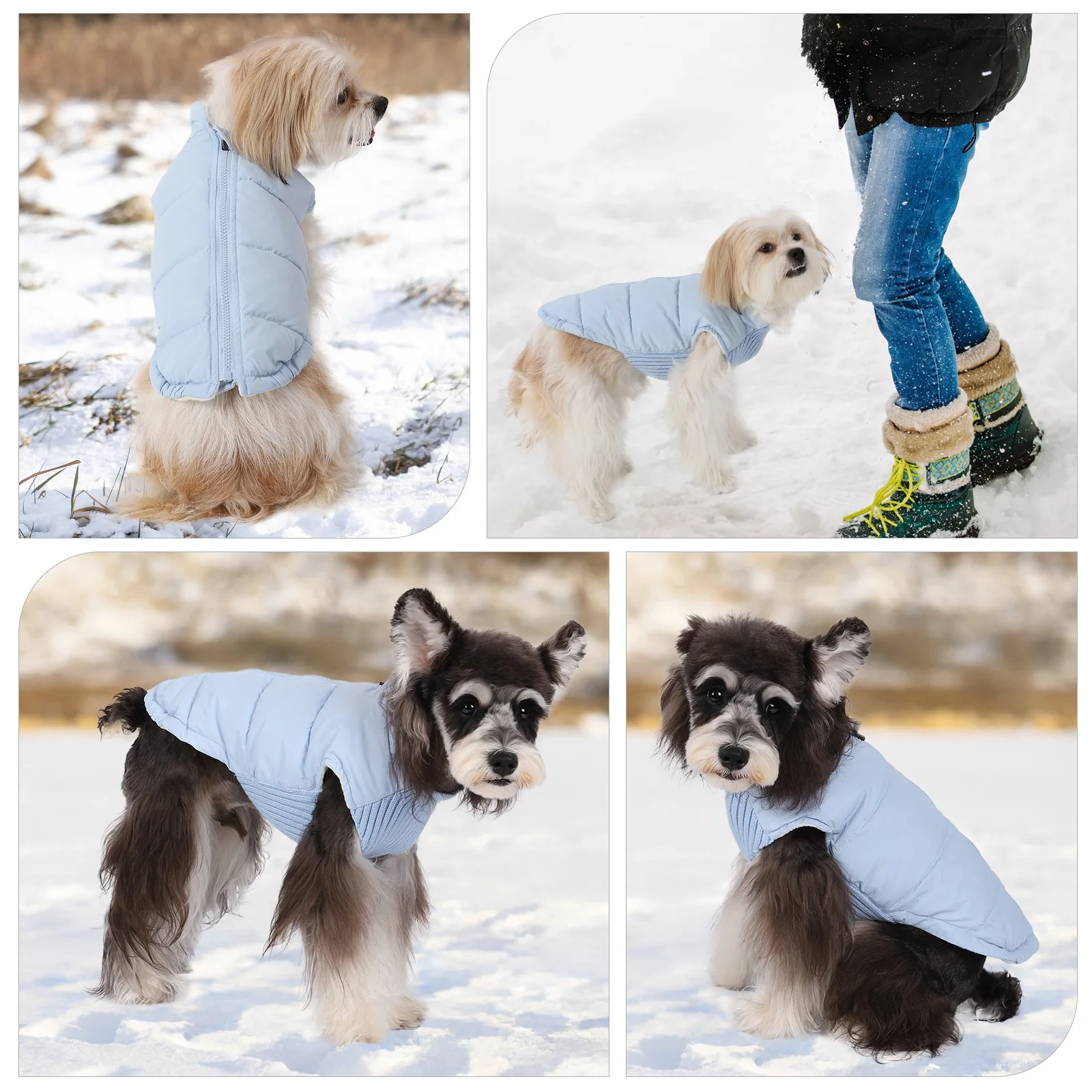 Ropa de invierno para mascotas, chaqueta cálida para Perros Bulldog Francés, abrigo impermeable para cachorros, ropa acolchada Yorkie, chaleco para perros pequeños - imagen 2
