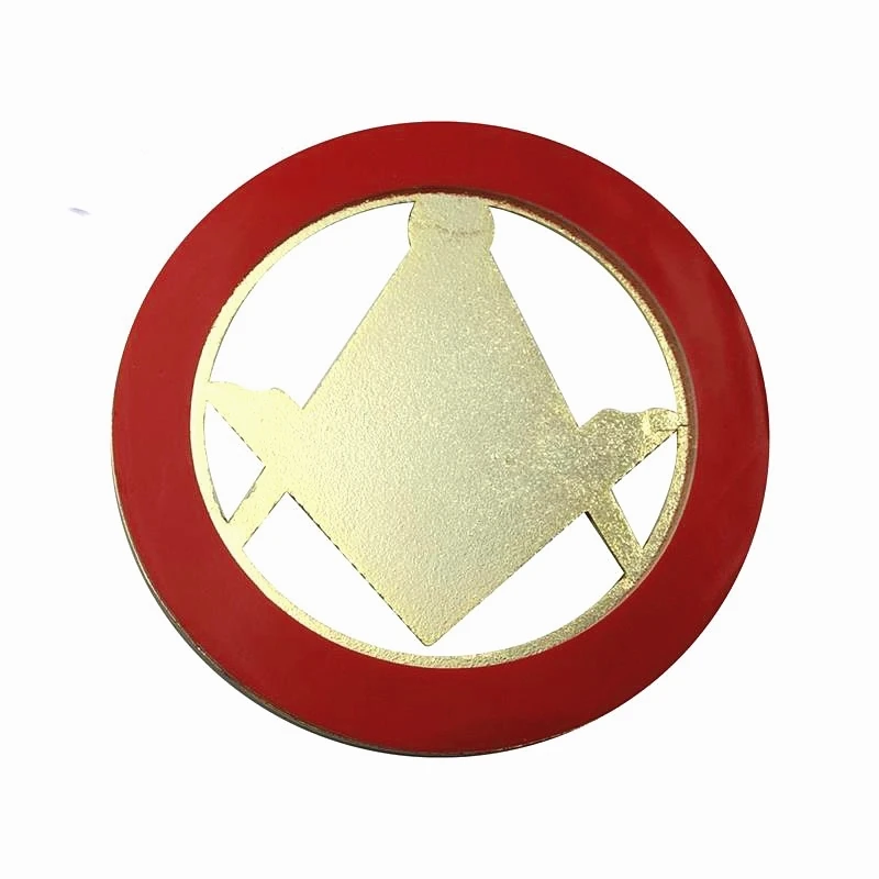 3 " Orgulloso de ser un masón masónico Auto camión insignia pegatina emblema de coche con adhesivo rojo - imagen 2