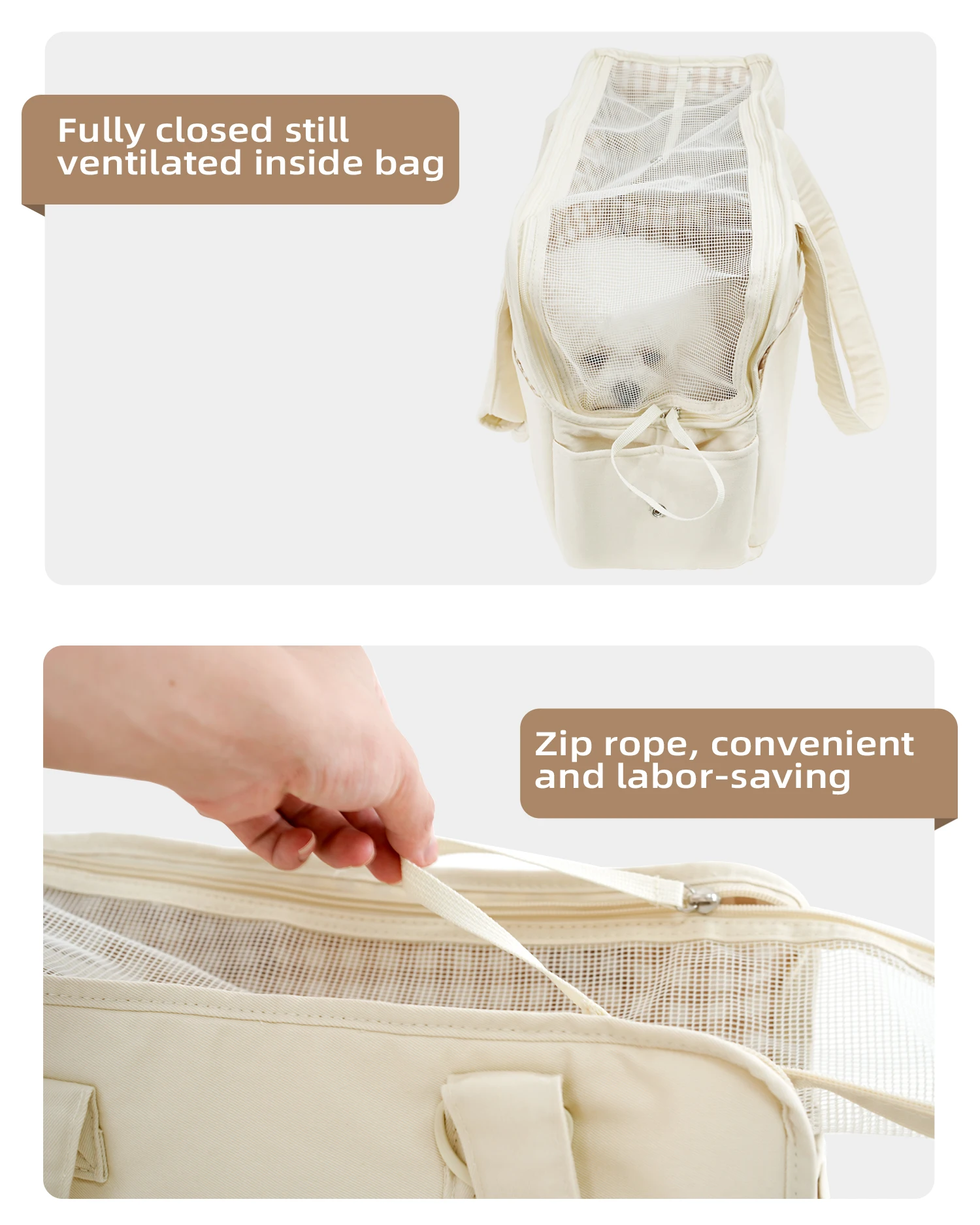 Bolso de hombro portátil de malla para transportar mascotas, para gatos, perros pequeños, bolsa de viaje ligera y suave para exteriores - imagen 5