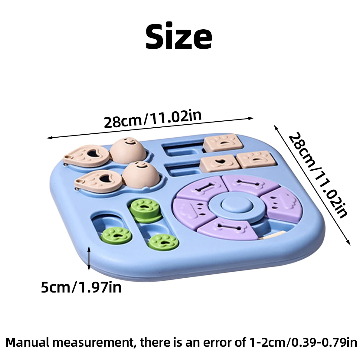 Un rompecabezas para mascotas, cuenco de comida lenta, cuenco de entrenamiento antiasfixia, juguete de comida oculto, juguete para perros y gatos, caja de comida multifuncional, puz para mascotas - imagen 2