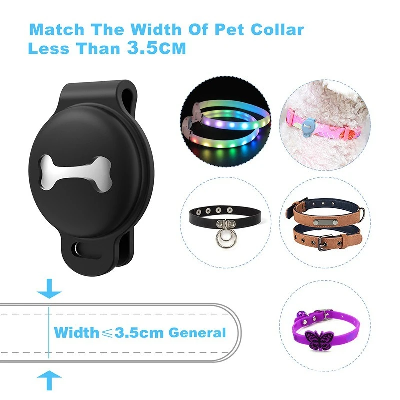 Cubierta de rastreador GPS para mascotas, cubierta de localizador inteligente, rastreador portátil para perros, gatos, perros, pájaros, cubierta de seguimiento de registros antipérdida, funda de silicona - imagen 4