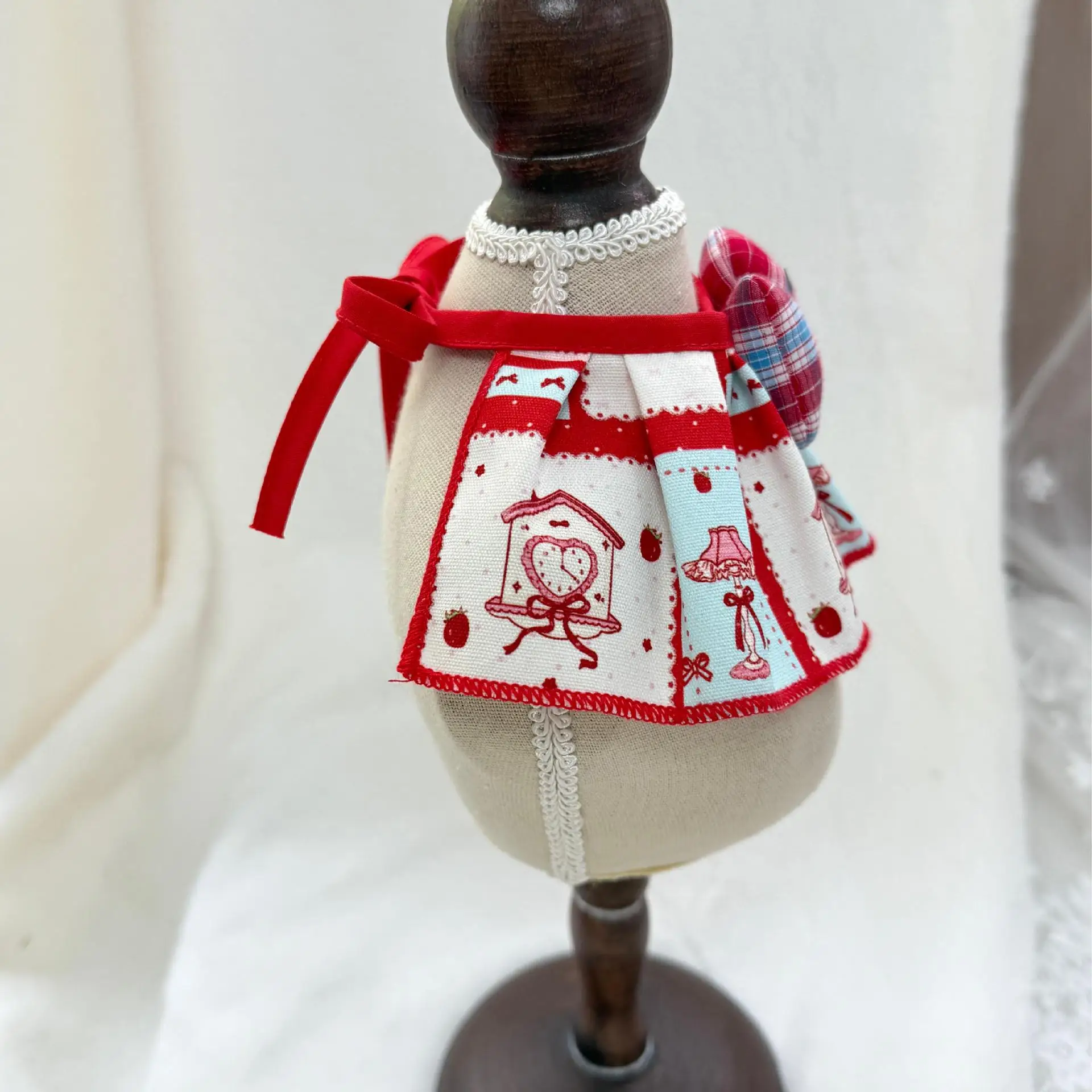 Bufanda navideña para mascotas, lazo a cuadros rojo, bufanda para gatos, corbata, decoración para mascotas, accesorios para perros pequeños, accesorios para cachorros - imagen 2