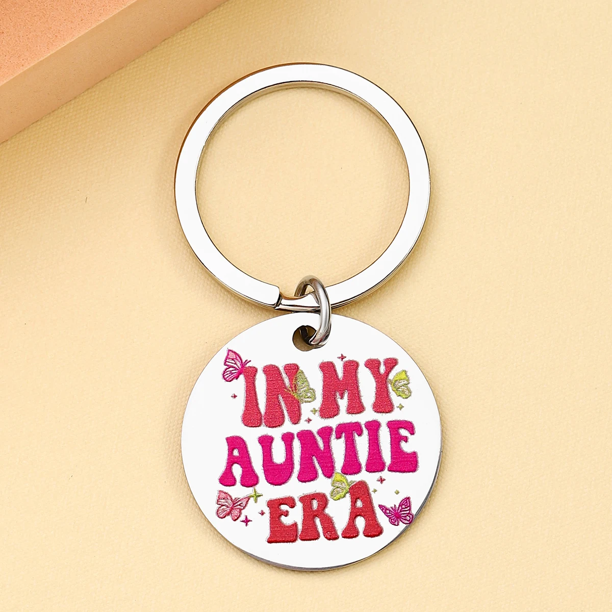 IN MY AUNTIE ERA Stainless Steel Keychain, the Best Gift for Auntie - imagen 5