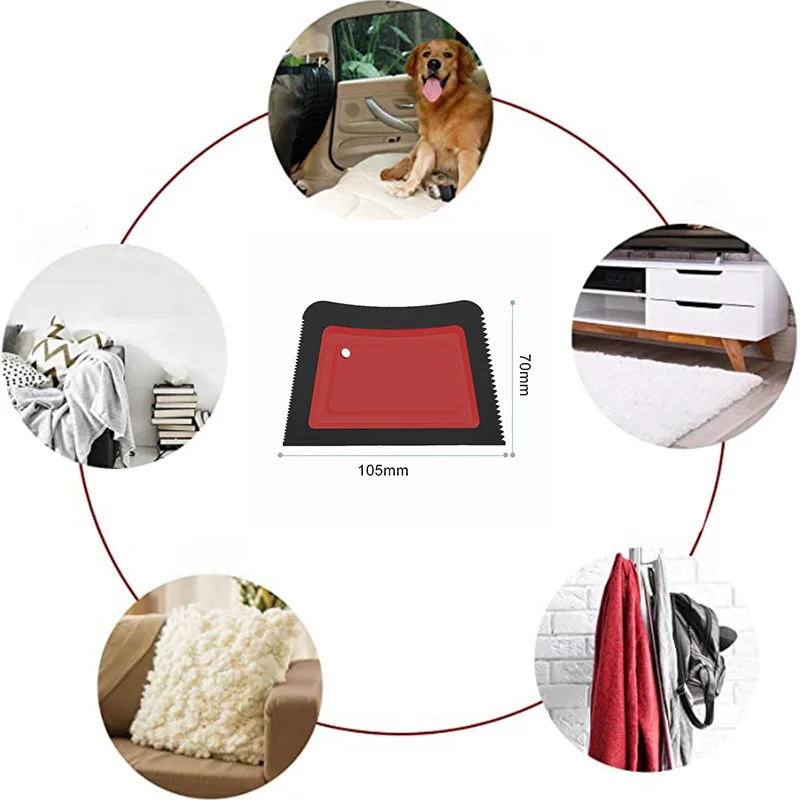 Alfombra, sofá, removedor de pelo, ropa, pegatina de silicona, Mini removedor de pelo para mascotas, productos para mascotas - imagen 4