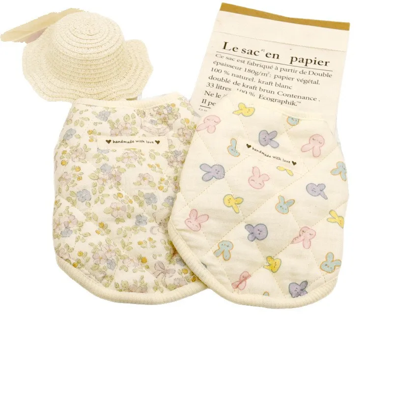 Abrigo Floral de otoño e invierno para mascotas, chaleco bonito de dibujos animados, pijamas para el hogar para perros, abrigo de invierno, suéter para perros grandes, ropa para cachorros - imagen 5