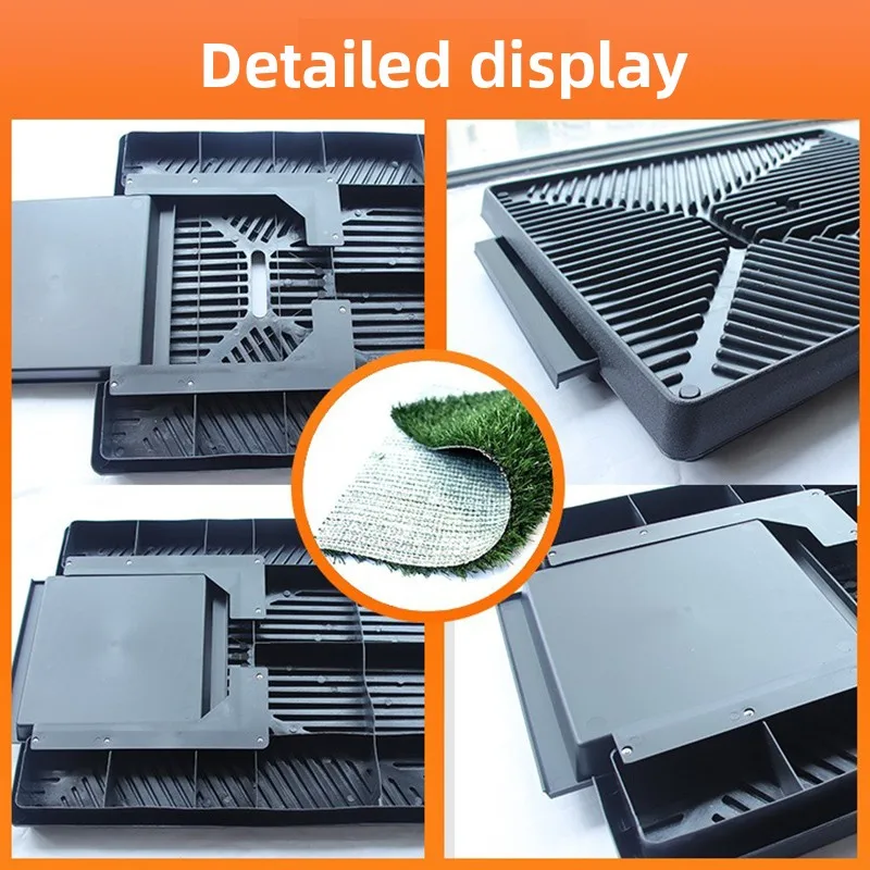 Almohadilla para orina de hierba Artificial para mascotas, estera para orinar para entrenamiento de perros con cajón, orificio de drenaje fácil de limpiar, accesorios de limpieza interior y exterior para mascotas - imagen 4