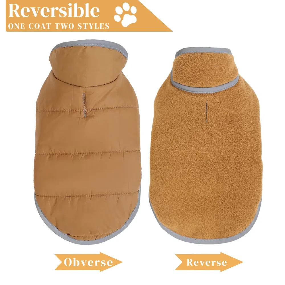 Ropa cálida de lana para mascotas, chaqueta Reversible para gatos con orificio para correa, abrigo impermeable reflectante para cachorros y gatos Sphynx - imagen 2