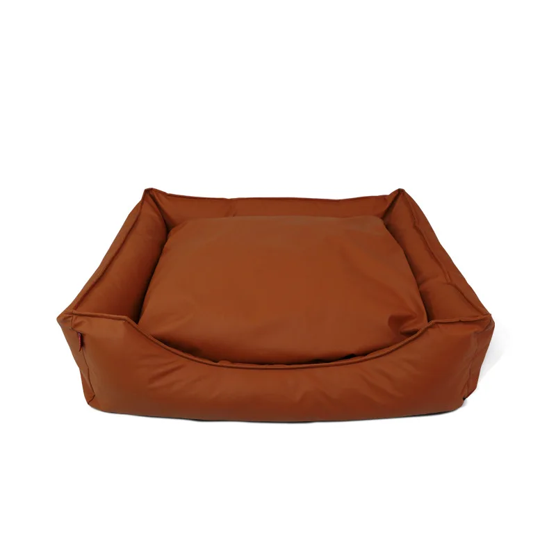 Cama sofá impermeable lavable con aspecto cuero para gatos y perros