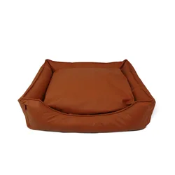 Cama sofá impermeable lavable con aspecto cuero para gatos y perros