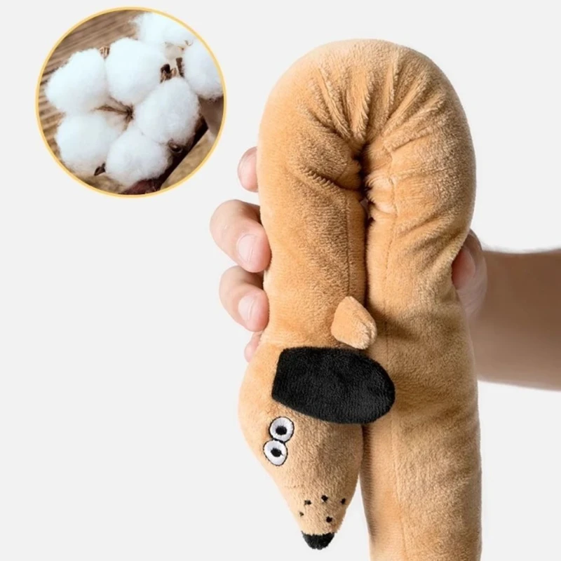 Juguete de peluche para mascotas, almohada larga de alta calidad, juguetes de peluche suaves para perros, sonido resistente a mordeduras, cachorro, salchicha chirriante, suministros de juguetes para perros - imagen 4