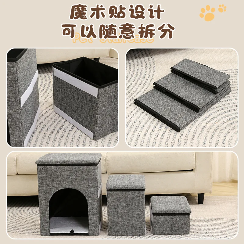 Escalera plegable antideslizante para sofá – Uso cómodo perros y gatos - imagen 4