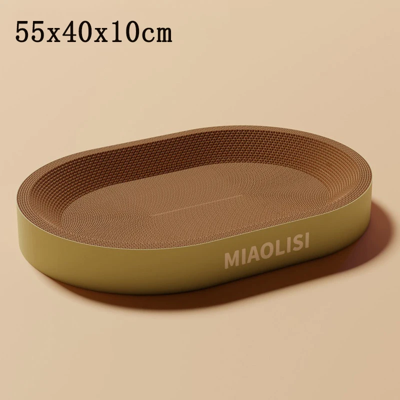 Rascador redondo ovalado para gatos, juguetes resistentes al desgaste, poste de rascado, papel corrugado duradero, cama para gatos