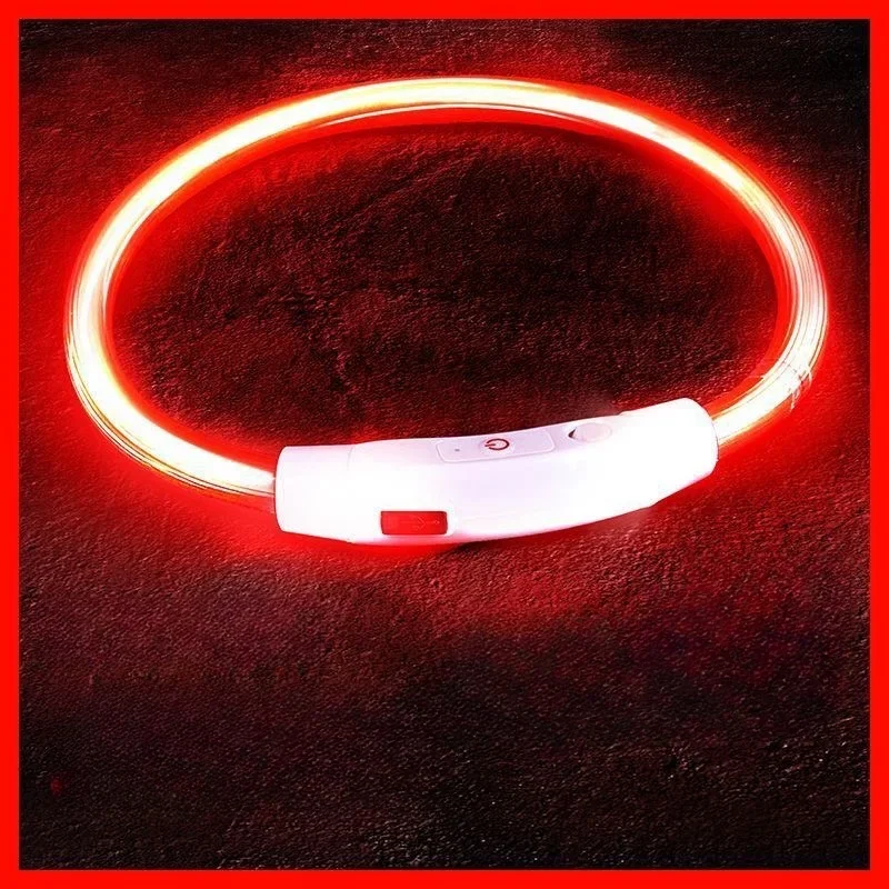 Collar Led para perro de 40/50/70cm, recargable por USB, collar de carga que brilla en la oscuridad, collar luminoso, luz nocturna de seguridad - imagen 4