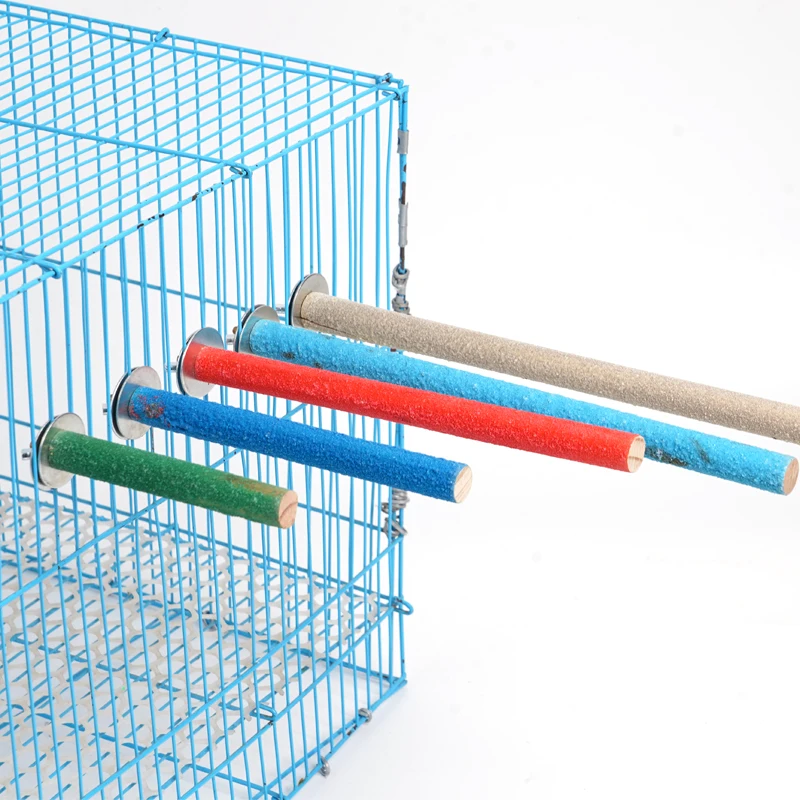 Juguetes para masticar pájaros y mascotas, perchas para loros, soporte, plataforma, jaula, juguete para moler patas, juguetes limpios, palo exfoliante para loros, 1 ud. - imagen 4
