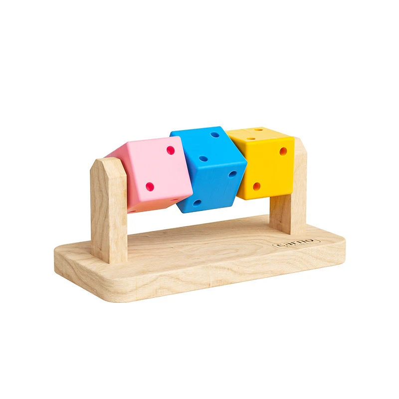 Juguete interactivo para masticar en forma de cubo de Rubik, divertido y colorido, para mascotas pequeñas, pájaros, loros, hámsteres, juguetes para aliviar el aburrimiento, 1 ud. - imagen 5