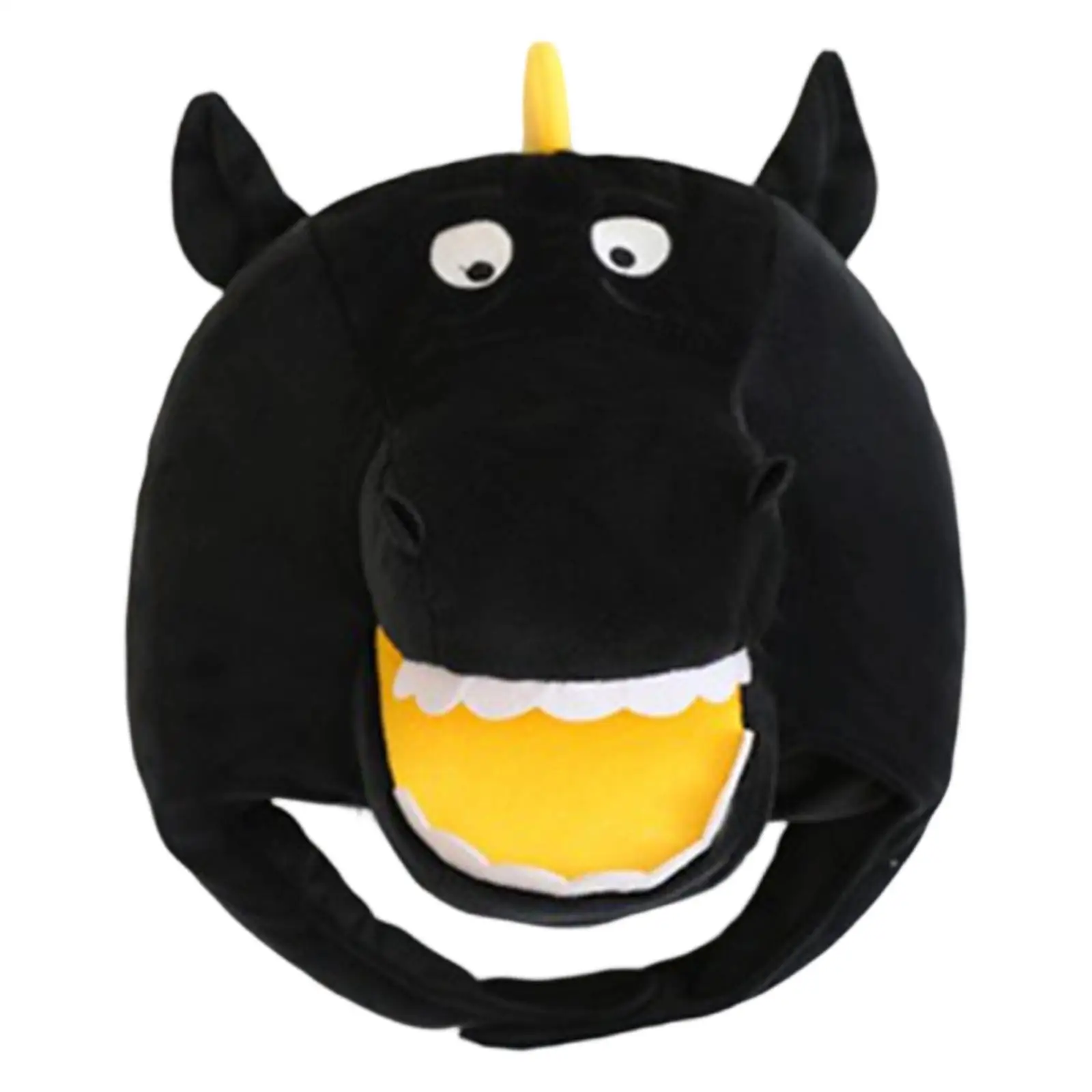 Cute Black Horse Hat Costume Prop Comfortable Wear Soft Lightweight for Stage Shows Versatile 15.3x10.2inch Plush Headgear Cute Black Horse Hat Costume Prop Comfortable Wear Soft Lightweight for Stage Shows Versatile 15.3x10.2inch Plush Headgear