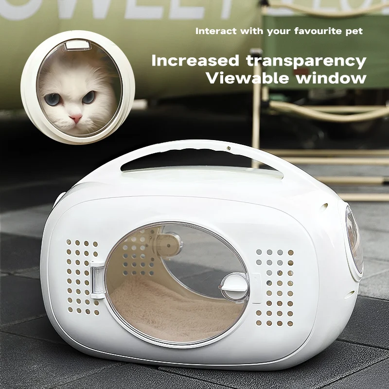 HOOPET Portador para mascotas 51x32x33cm - Mochila de cabina de aerolínea ABS con cúpula panorámica y susurro Silencioso ™   Alivio del estrés, mano multimodo - imagen 5