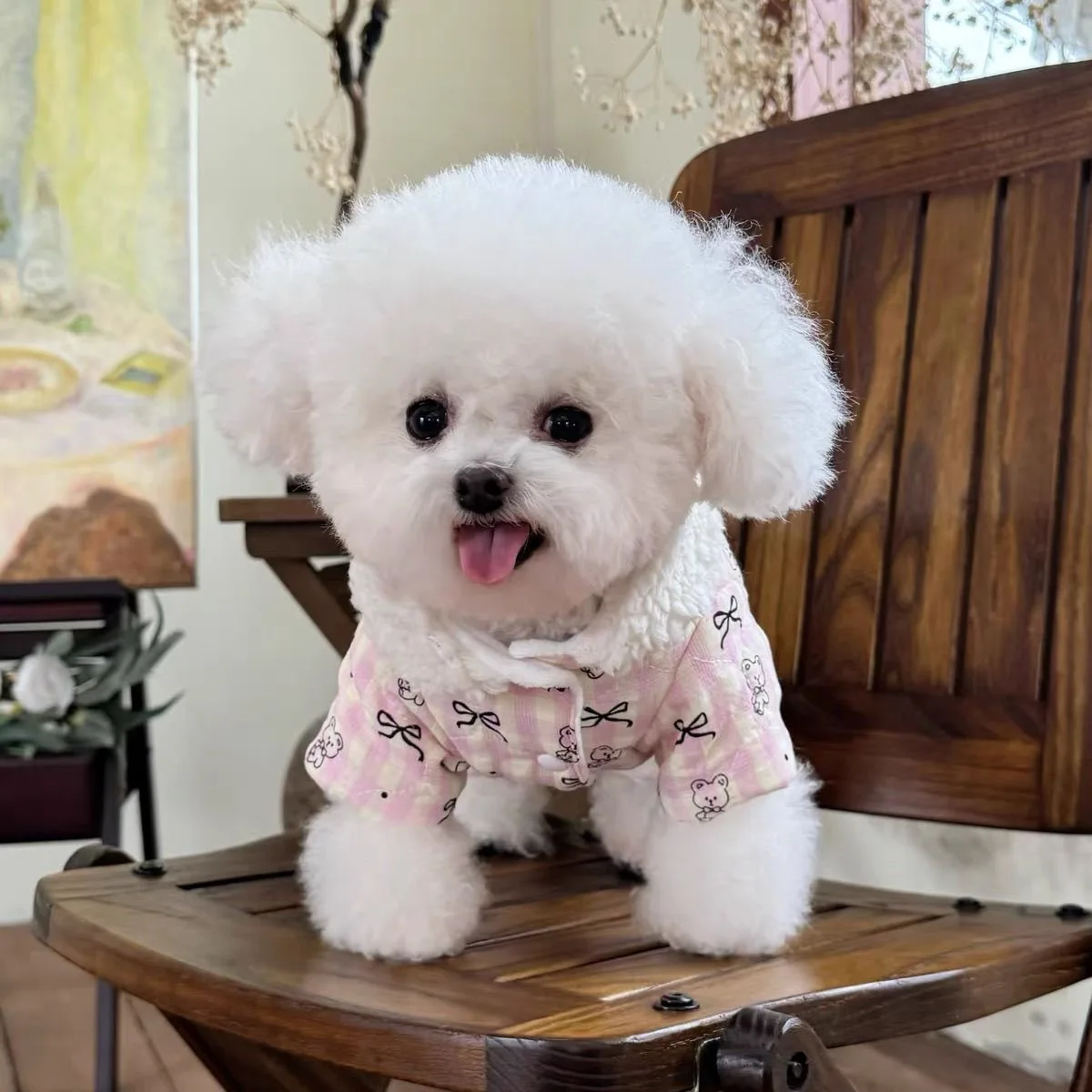 Collar de felpa para mascotas, mono de cuatro patas de felpa, pantalones de cuatro patas para perros, abrigo grueso de tracción para perros, ropa para cachorros, otoño e invierno