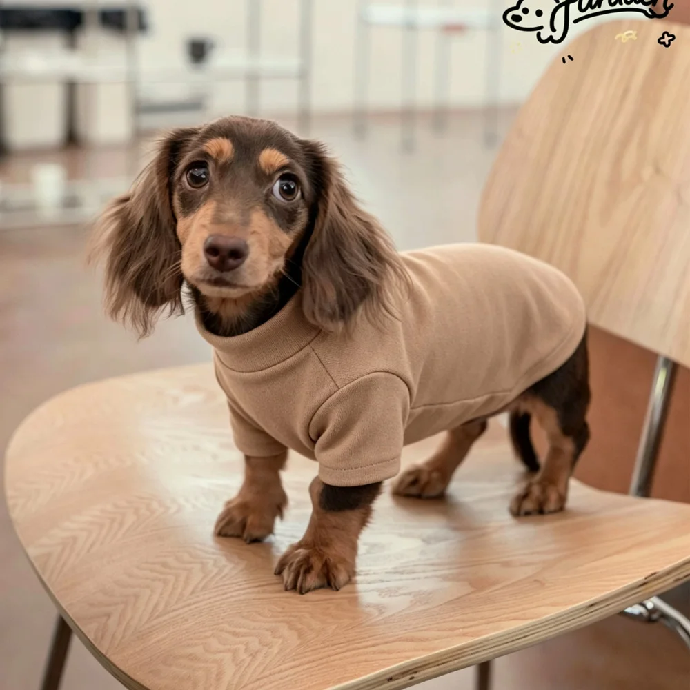 Abrigo forro polar para perro salchicha, manga larga de invierno - imagen 2