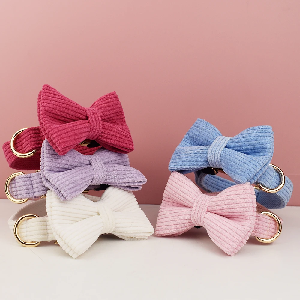 Correas suaves y acogedoras para perros, correas de Metal ajustables, accesorios para mascotas, Collar de terciopelo, Manufact, Color personalizado, lujo Popular - imagen 3