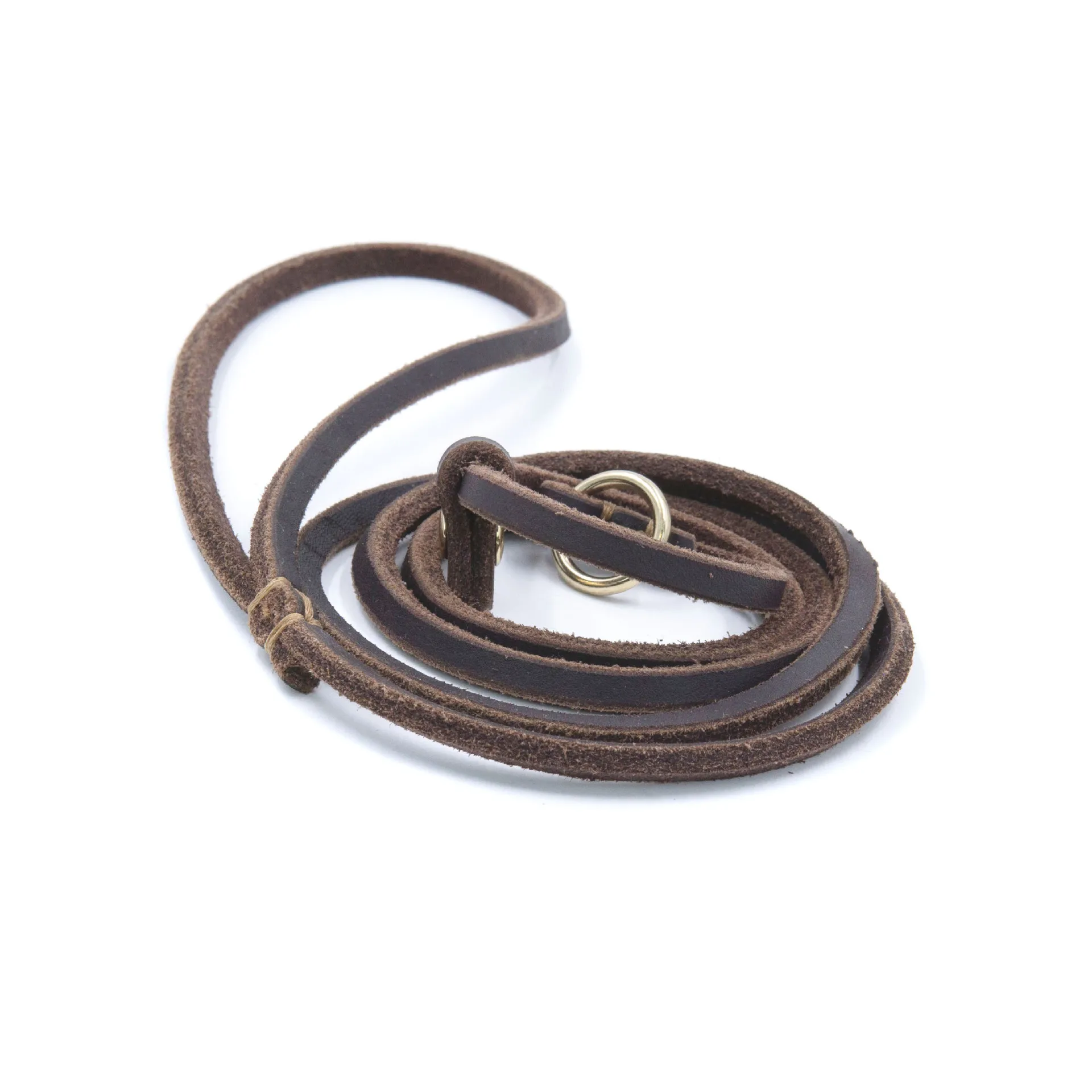 Correa P de cuero genuino para perros, correa de entrenamiento para perros de alta resistencia, correa de cuero de vaca suave para perros grandes, cuerda P, plomo deslizante - imagen 4