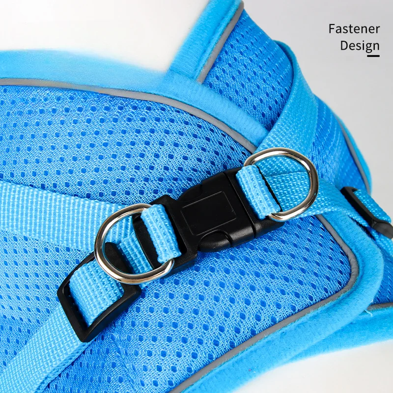 Arnés de pecho con correa reflectante para gatos, correa de pecho para cachorros, malla transpirable para mascotas, cuerda para caminar en la espalda - imagen 3