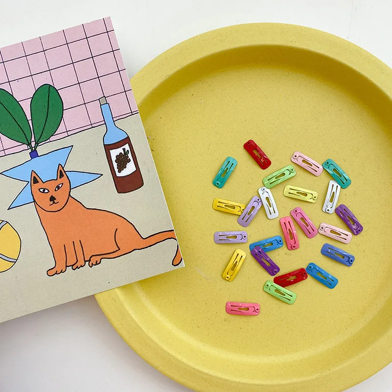 Horquilla cuadrada colorida para perros pequeños, pinzas para el pelo, accesorios de aseo para cachorros, Chihuahua, Pug, lote de 20 unidades - imagen 2