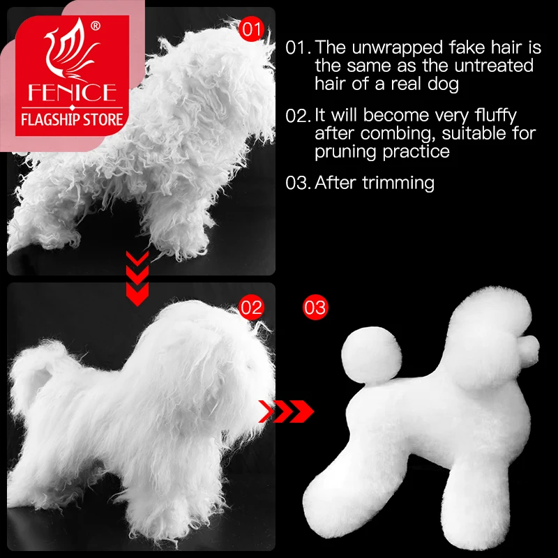 Fenice-modelo de pelo de simulación para mascotas, modelo de perro falso, práctica de perro, modelo de esqueleto estándar, pelo falso de cuerpo completo