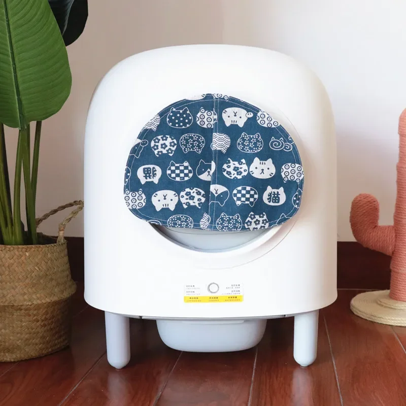 Cortina de puerta a prueba de olores y polvo para lavabo de gato, cortinas a juego, 18 estilos para Petree, caja de arena automática, productos para mascotas - imagen 2