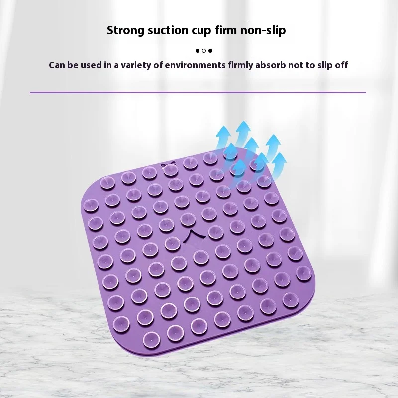 Cuenco de comida lenta para perros y mascotas, almohadilla para lamer de silicona para perros, plato para lamer gatos, rompecabezas, fugas, comida oculta, almohadilla para comida de yogur para gatos - imagen 5