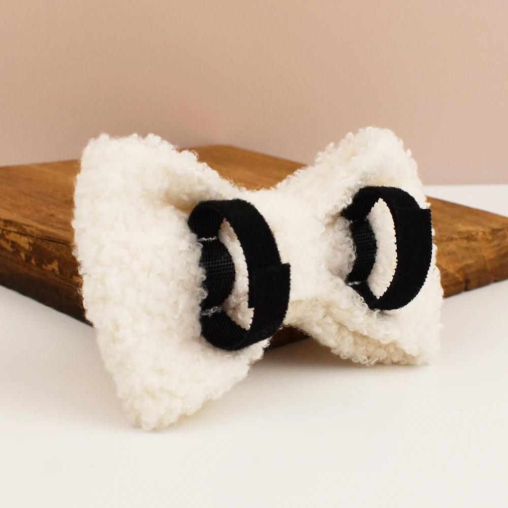 Collar de punto hecho a mano para boda de perros, suministros para perros, accesorios tejidos, conjunto de Navidad para Otoño e Invierno, peluche 04 - imagen 2