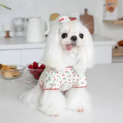 Camiseta de invierno color cereza para perros – Suave peluche acolchado