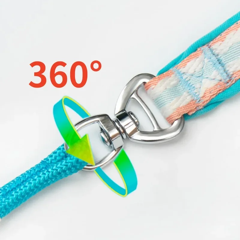 Correa para perro, correas de cadena P para caminar para perros, correa ajustable para perros, correas para perros con cadena P de nailon, entrenamiento para cachorros, cuerda de 150cm para cachorros de mascotas - imagen 4