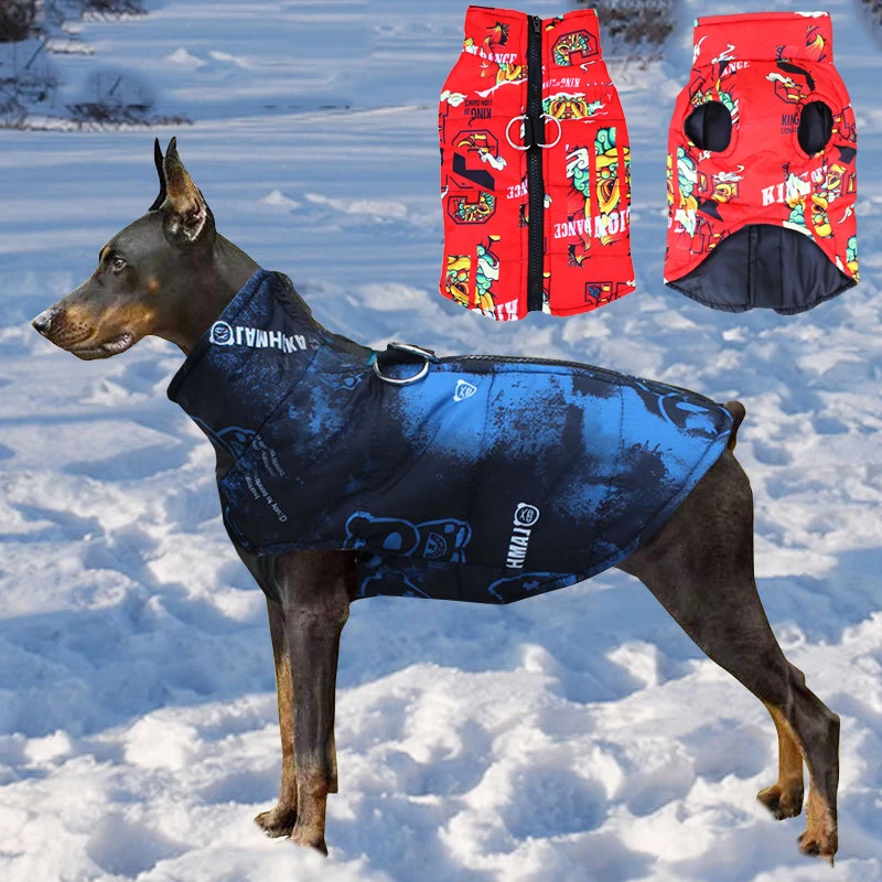 Abrigo cálido de invierno para mascotas, chaqueta para perros medianos y grandes, ropa impermeable para perros grandes, ropa para pastor, galgo, mascotas, disfraz para perros - imagen 5