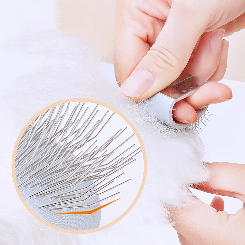 Peine para perros, peine para dedos para perros, Mini cepillo para ojos de mascotas, limpieza del vello facial, removedor de pelo para mascotas, peines portátiles para dedos, cepillo de aseo para perros - imagen 5