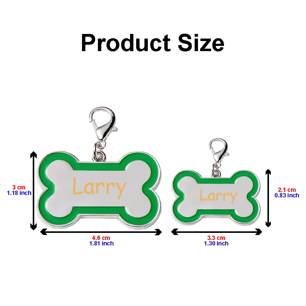Etiqueta de identificación de mascota personalizada antipérdida de hueso, nombre de identificación de mascota grabado para gato, cachorro, Collar de perro personalizado, etiquetas, collares colgantes, accesorios - imagen 3