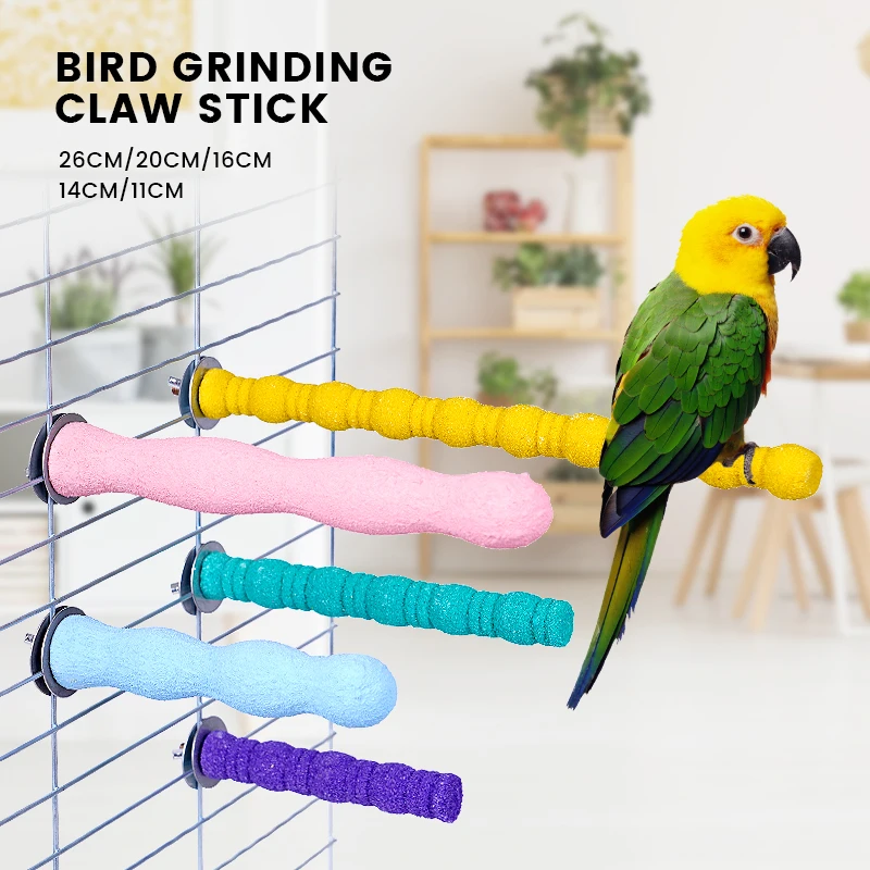 Juguete masticable para loros en jaula – Palo de madera natural - imagen 5