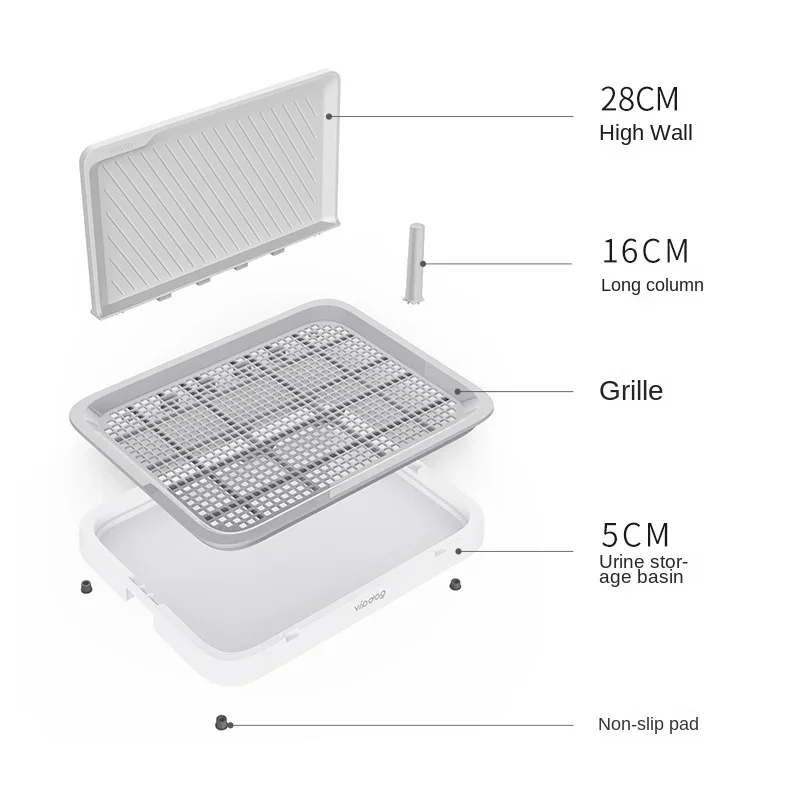 Inodoro para mascotas Extra grande, mediano a grande, prevención de salpicaduras de orina para perros con Pilar, inodoro para mascotas, puede enjuague, lavabo para orina de perro - imagen 5