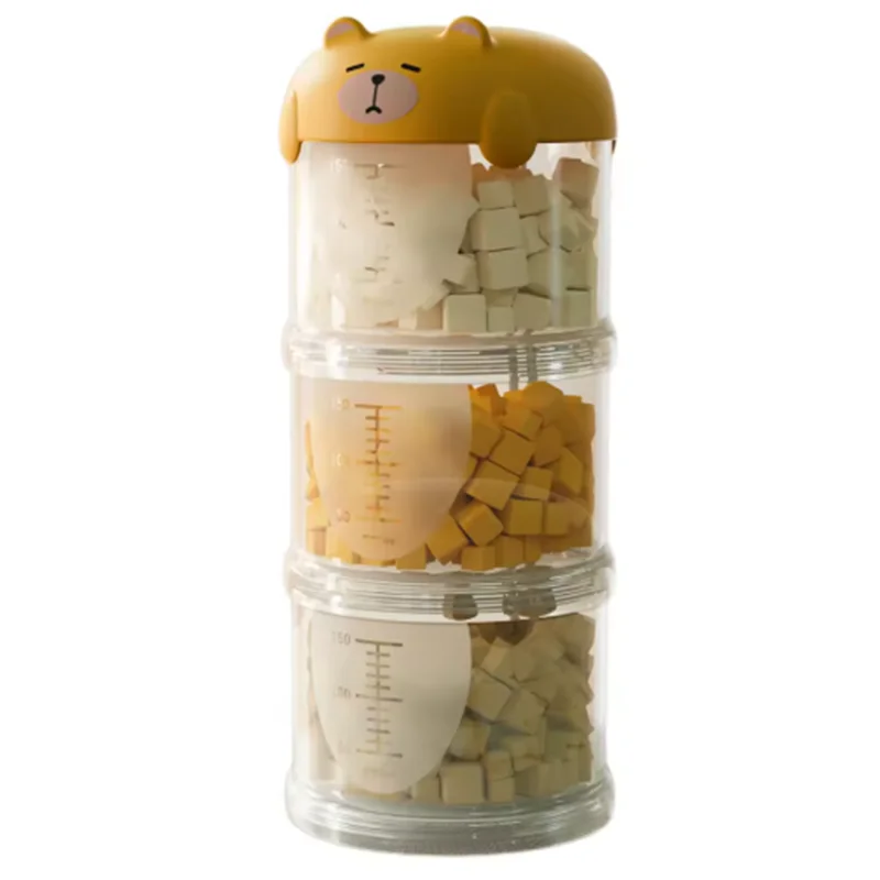 Caja de almacenamiento portátil de plástico multicapa a prueba de humedad para aperitivos para perros, caja de embalaje extraíble de tres capas para alimentos para mascotas sellada - imagen 5