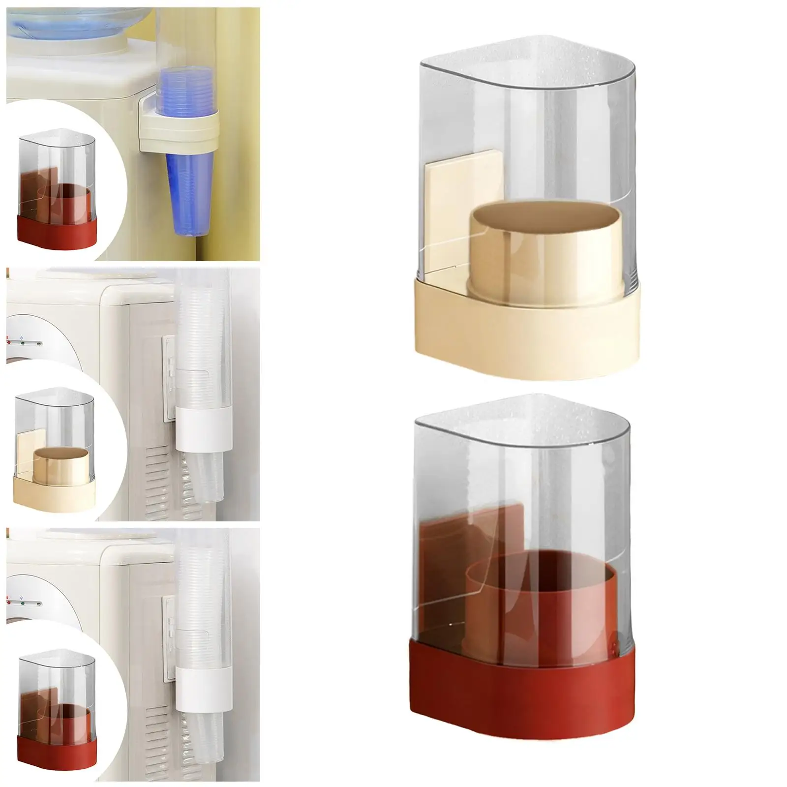 Cup Dispenser Cup Storage Rack Easy Dispensing Organizer Paper Cups Stand for Bathroom School Restaurant Coffee Bar Hospital
